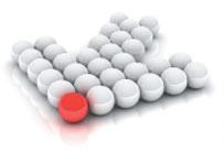 Pfeil aus B&auml;llen